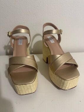 Steven New York Dipsy Espadrille Platform Sandals Size 9